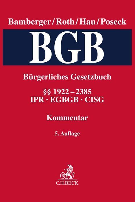 Produktbild: B&uuml;rgerliches Gesetzbuch Band 5: &sect;&sect; 1922-2385, CISG, IPR, EGBGB