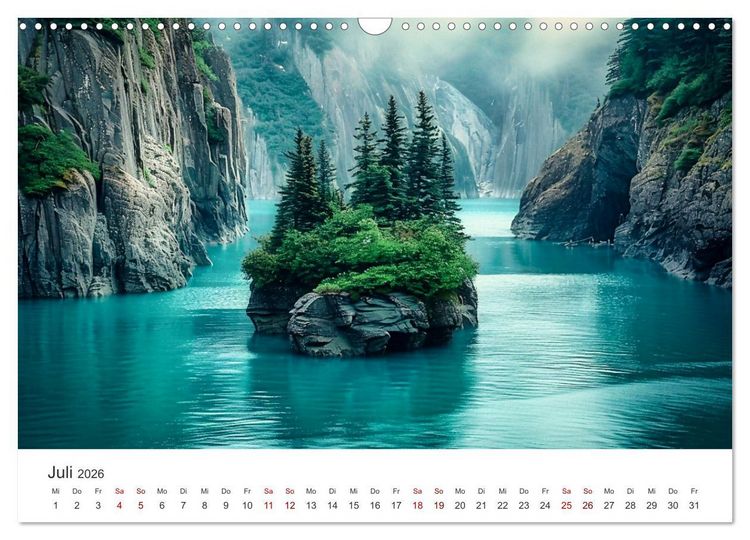 Produktbild: Die Seele Alaskas - Gew&auml;sser des Nordens (Wandkalender 2026 DIN A3 quer), CALVENDO Monatskalender