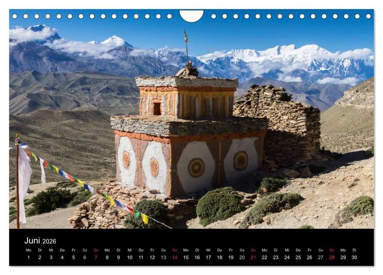 Produktbild: Buddhistische Ch&ouml;rten im Himalaya (Wandkalender 2026 DIN A4 quer), CALVENDO Monatskalender