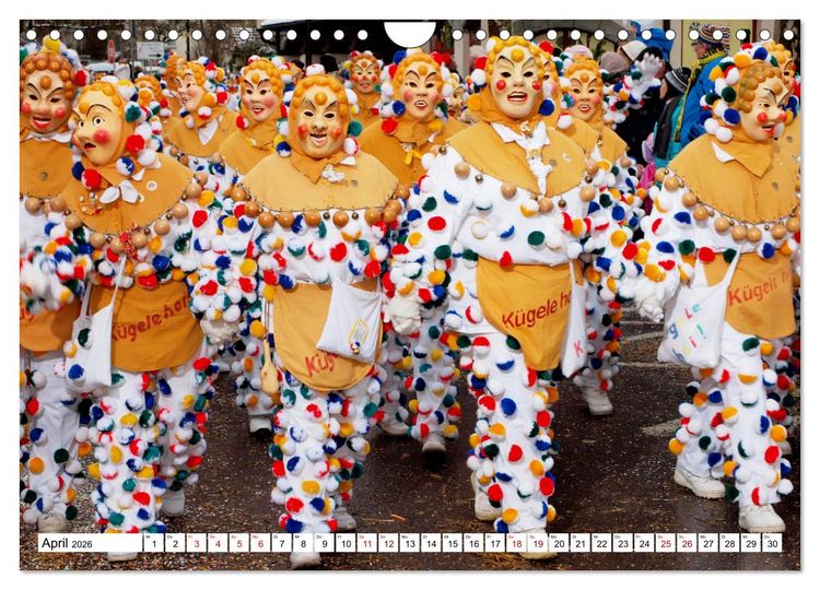Produktbild: Fasnet in Oberschwaben und auf der Alb (Wandkalender 2026 DIN A4 quer), CALVENDO Monatskalender