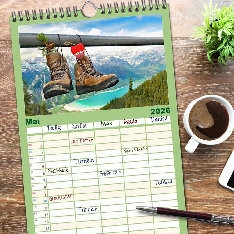 Produktbild: Familienplaner 2026 - Und ewig lockt der Achensee - Tirol mit 5 Spalten (Wandkalender, 21 x 45 cm) CALVENDO