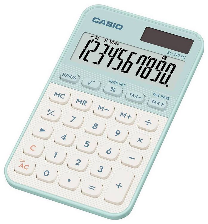 Produktbild: Casio Taschenrechner Hellgr&uuml;n (B x H x T) 70 x 8.6 x 120mm