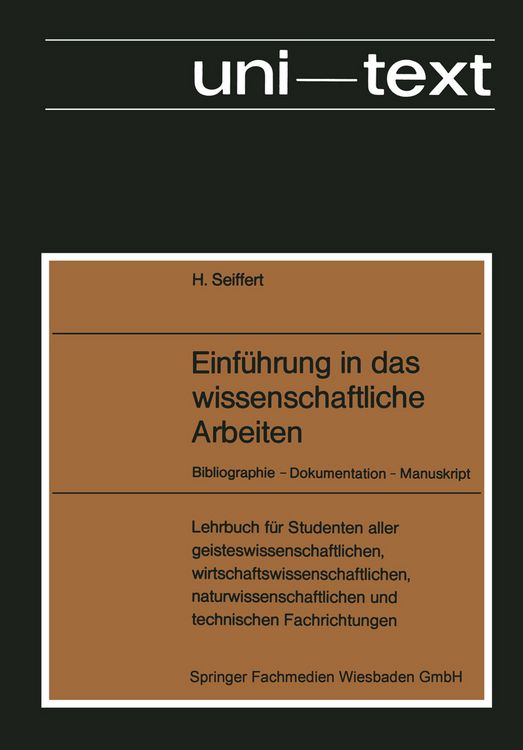 Produktbild: Einf&uuml;hrung in das wissenschaftliche Arbeiten