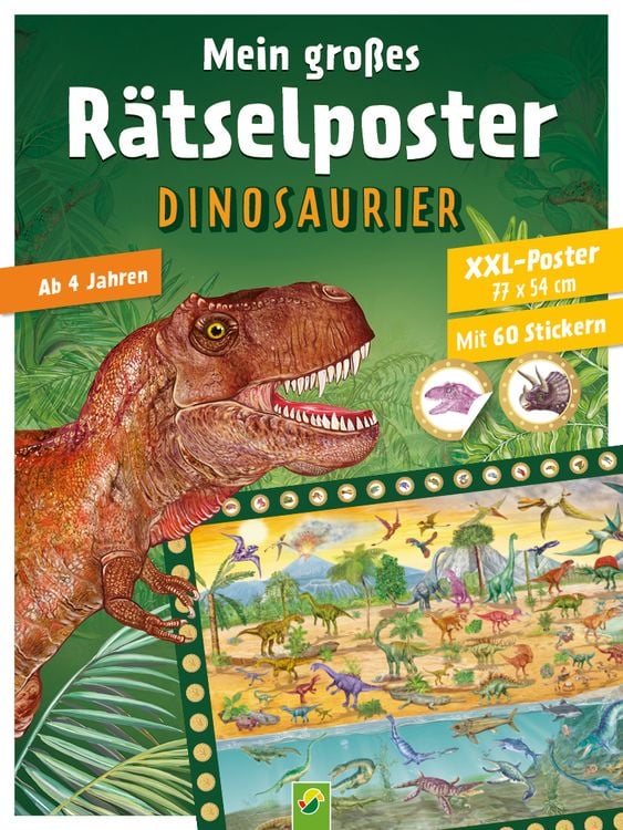 Produktbild: Mein gro&szlig;es R&auml;tselposter Dinosaurier