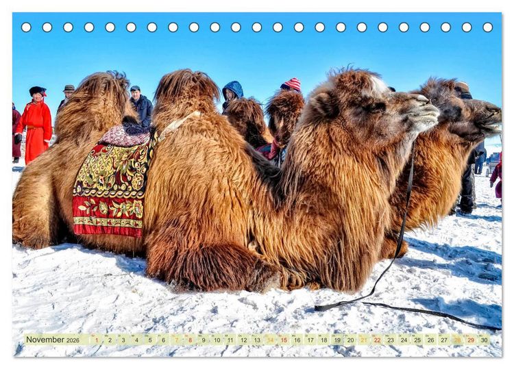 Produktbild: Reise durch Asien - Mongolei (Tischkalender 2026 DIN A5 quer), CALVENDO Monatskalender