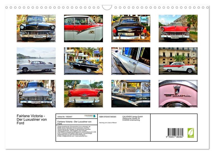 Produktbild: Fairlane Victoria - Der Luxusliner von Ford (Wandkalender 2026 DIN A3 quer), CALVENDO Monatskalender