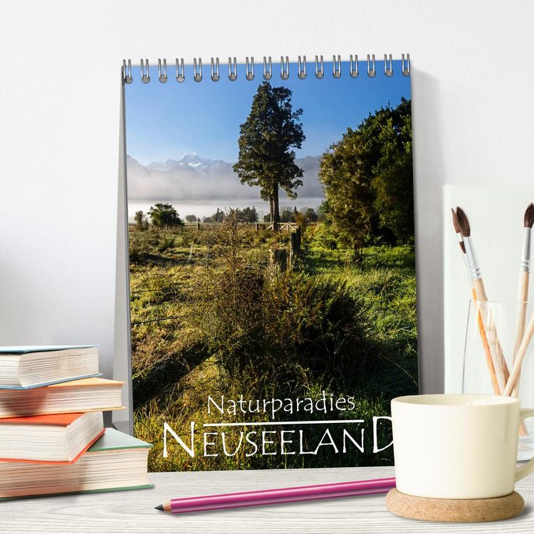 Produktbild: Naturparadies Neuseeland (Tischkalender 2026 DIN A5 hoch), CALVENDO Monatskalender