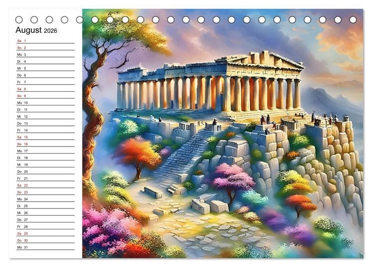 Produktbild: Verwunschene St&auml;dte in Traumwelten (Tischkalender 2026 DIN A5 quer), CALVENDO Monatskalender