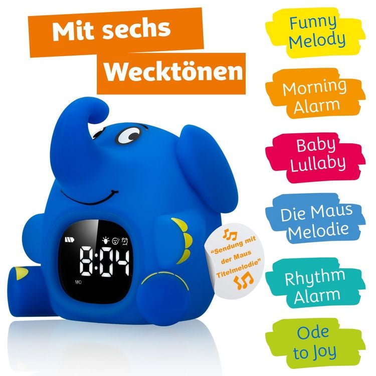 Produktbild: Bresser 14675 - DieMaus Lichtwecker f&uuml;r Kinder, Elefant