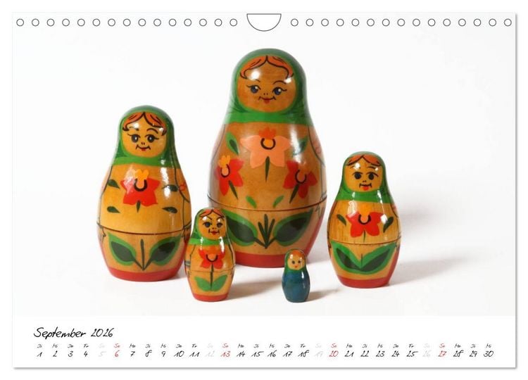 Produktbild: Matroschkas (Wandkalender 2026 DIN A4 quer), CALVENDO Monatskalender