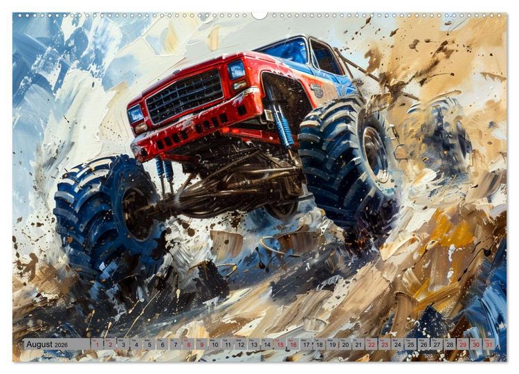 Produktbild: Monstertruck Madness (High Quality Premium Wall Calendar 2026 DIN A2 landscape),CALVENDO 12 Month Wall Calendar