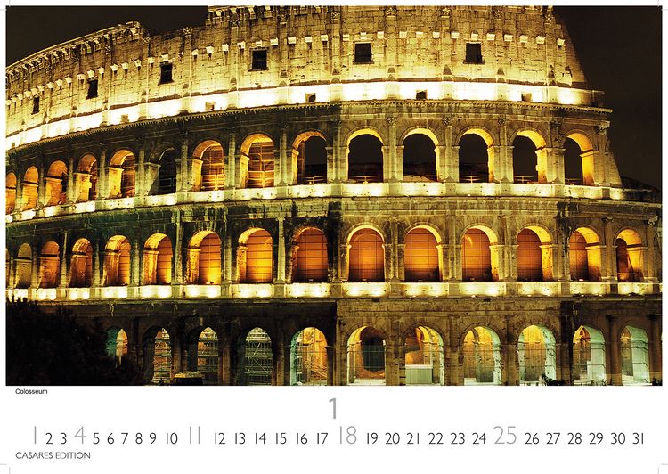 Produktbild: Rom Kalender 2026 – Wandkalender | Fotokalender Italien 35x50cm - mit 12 beeindruckenden Motiven der ewigen Stadt