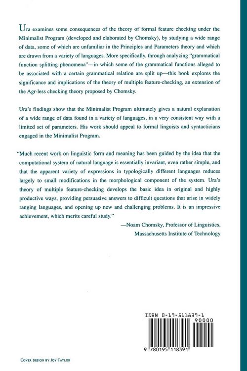 Produktbild: Checking Theory and Grammatical Functions in Universal Grammar