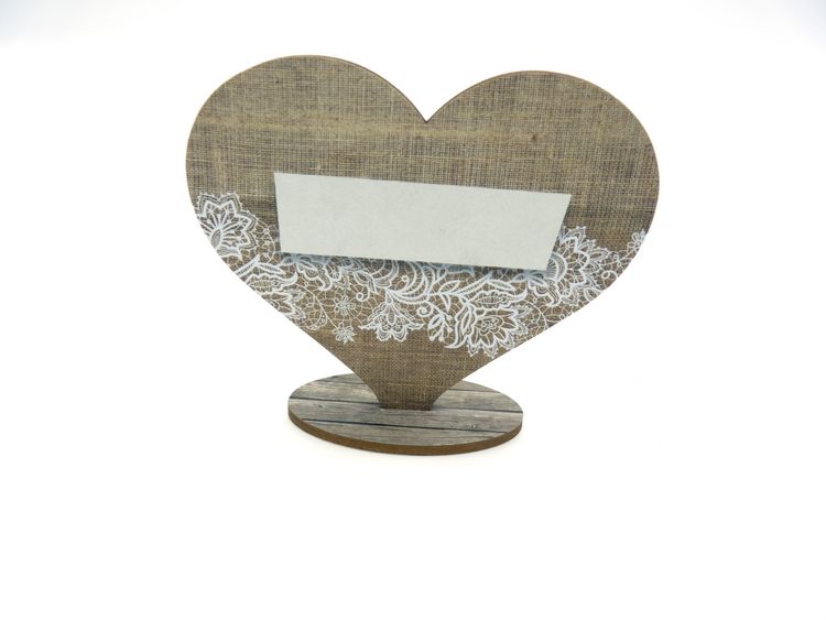 Produktbild: familiawedding 25 Tischkarten zur Hochzeit "Ja ich Will" Herz-Design