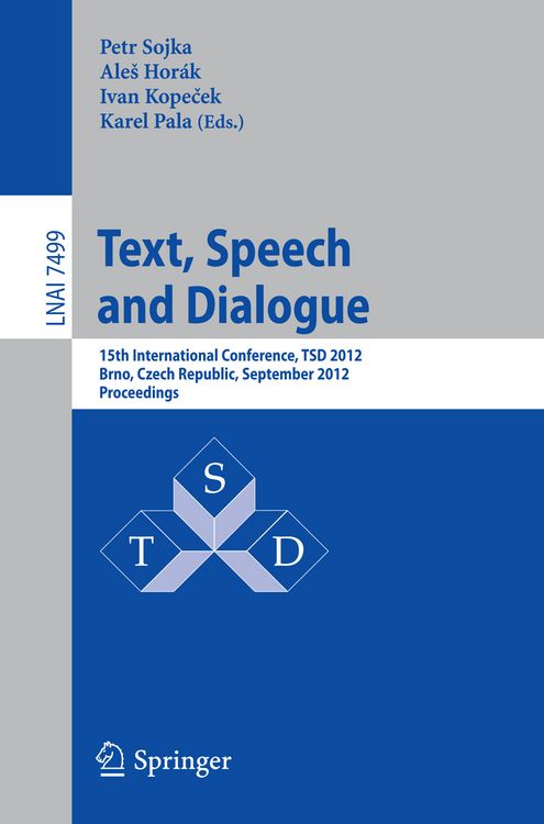 Produktbild: Text, Speech and Dialogue