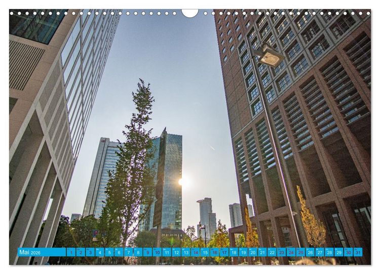 Produktbild: Towers of Frankfurt Fotokalender 2026 (Wandkalender 2026 DIN A3 quer), CALVENDO Monatskalender