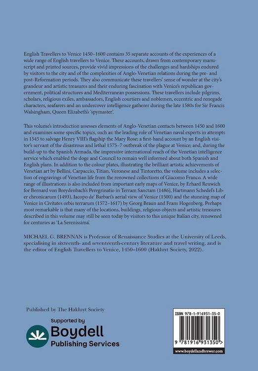 Produktbild: English Travellers to Venice 1450 -1600