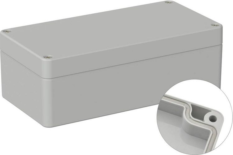 Produktbild: TRU COMPONENTS TC-9065472 Outdoor-Geh&auml;use 160 x 80 x 55 Polycarbonat Lichtgrau (RAL 7035) 1 St.