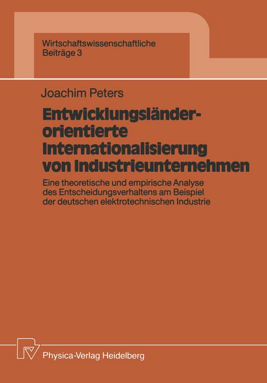 Produktbild: Entwicklungsl&auml;nderorientierte Internationalisierung von Industrieunternehmen