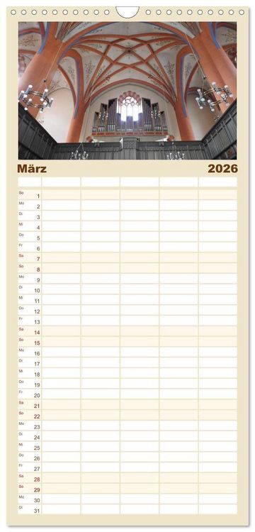 Produktbild: Familienplaner 2026 - Fantastische Welt der Orgeln mit 5 Spalten (Wandkalender, 21 x 45 cm) CALVENDO