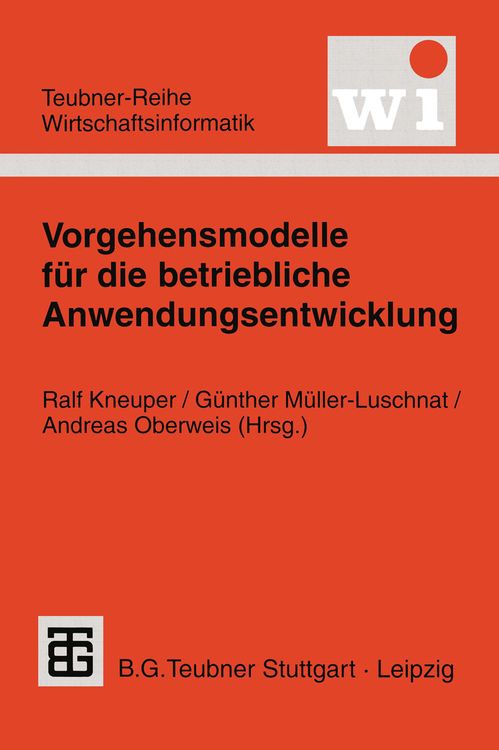 Produktbild: Vorgehensmodelle f&uuml;r die betriebliche Anwendungsentwicklung