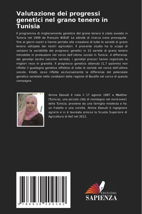 Produktbild: Valutazione dei progressi genetici nel grano tenero in Tunisia