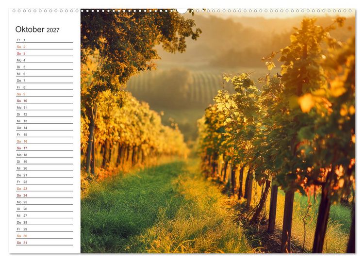 Produktbild: Zwischen Reben und Himmel (hochwertiger Premium Wandkalender 2027 DIN A2 quer), Kunstdruck in Hochglanz