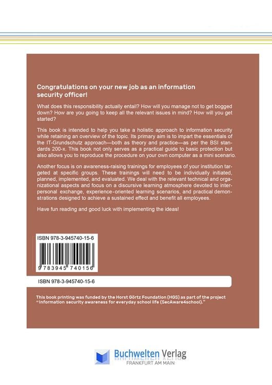 Produktbild: Information Security Officer: Job profile, necessary qualifications, and awareness raising explained in a practical way