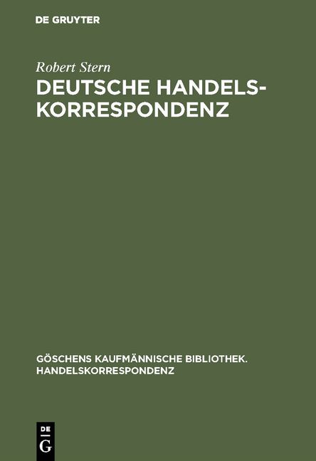 Produktbild: Deutsche Handelskorrespondenz