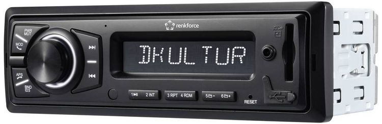 Produktbild: Renkforce RF-ARAR-400 Autoradio inkl. DAB-Antenne, DAB+ Tuner, Bluetooth&reg;-Freisprecheinrichtung