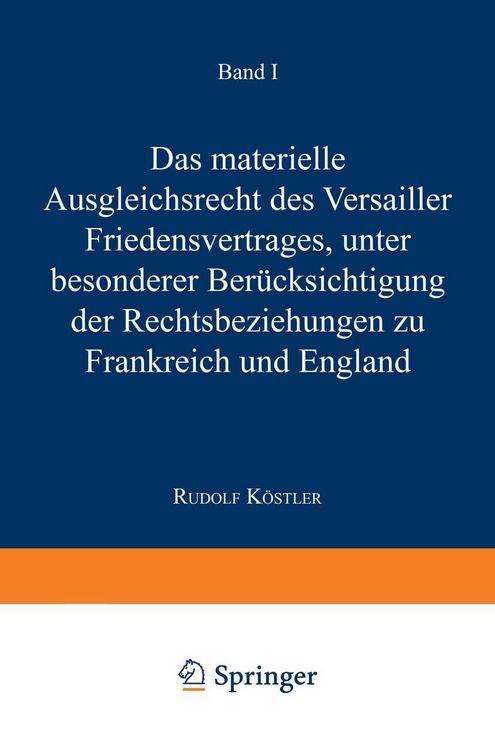 Produktbild: Das Materielle Ausgleichsrecht des Versailler Friedensvertrages