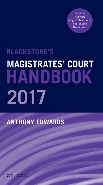 Produktbild: Blackstone's Magistrates' Court Handbook 2017