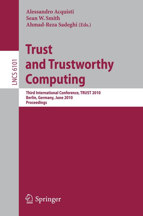Produktbild: Trust and Trustworthy Computing