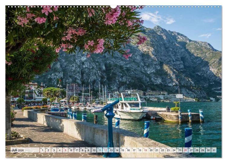 Produktbild: GARDASEE Die sch&ouml;nsten Uferpromenaden (hochwertiger Premium Wandkalender 2026 DIN A2 quer), Kunstdruck in Hochglanz