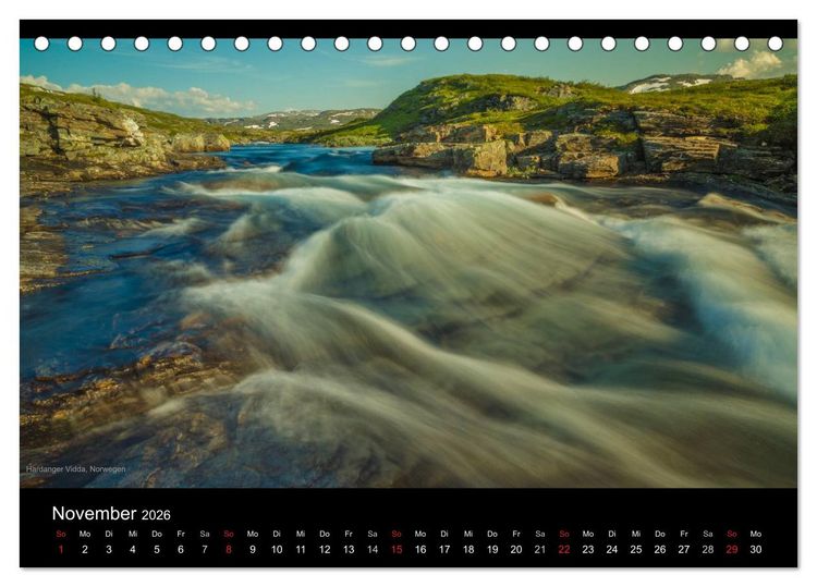 Produktbild: Naturwucht Skandinavien (Tischkalender 2026 DIN A5 quer), CALVENDO Monatskalender
