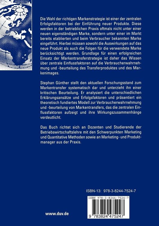 Produktbild: Wahrnehmung und Beurteilung von Markentransfers