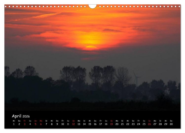Produktbild: Ostfriesland - Land und Wetter (Wandkalender 2026 DIN A3 quer), CALVENDO Monatskalender