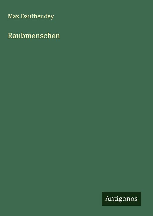 Produktbild: Raubmenschen
