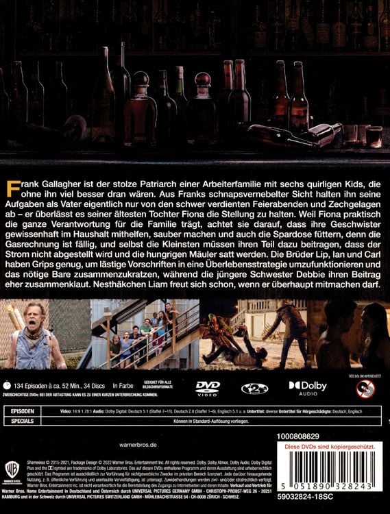 Produktbild: Shameless: Die Komplette Serie [34 DVDs]