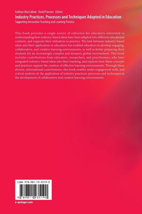 Produktbild: Industry Practices, Processes and Techniques Adopted in Education