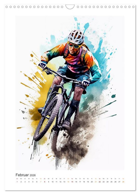 Produktbild: Mountainbike Rennen (Wandkalender 2026 DIN A3 hoch), CALVENDO Monatskalender