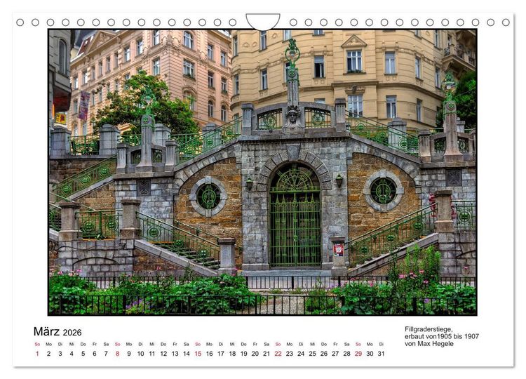 Produktbild: Jugendstil-Baukunst in Wien (Wandkalender 2026 DIN A4 quer), CALVENDO Monatskalender