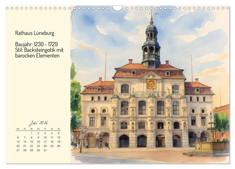 Produktbild: Prunkvolle deutsche Rath&auml;user (Wandkalender 2026 DIN A3 quer), CALVENDO Monatskalender