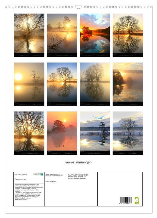 Produktbild: Traumstimmungen (Wandkalender 2026 DIN A2 hoch), CALVENDO Monatskalender