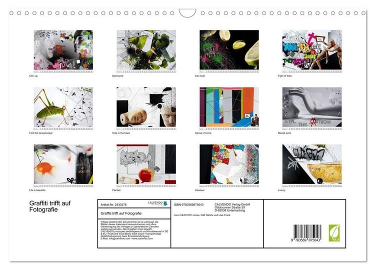 Produktbild: Graffiti trifft auf Fotografie (Wandkalender 2027 DIN A3 quer), CALVENDO Monatskalender