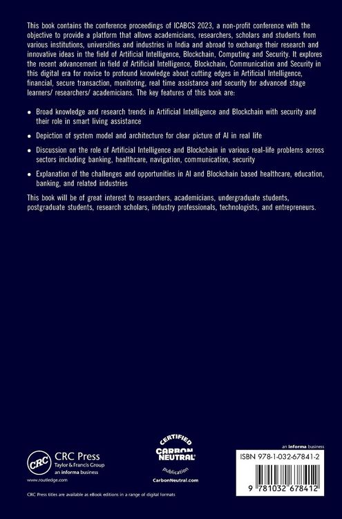 Produktbild: Artificial Intelligence, Blockchain, Computing and Security Volume 2