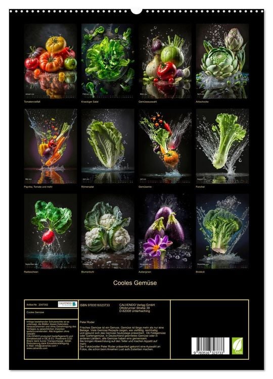 Produktbild: Cooles Gem&uuml;se (hochwertiger Premium Wandkalender 2026 DIN A2 hoch), Kunstdruck in Hochglanz