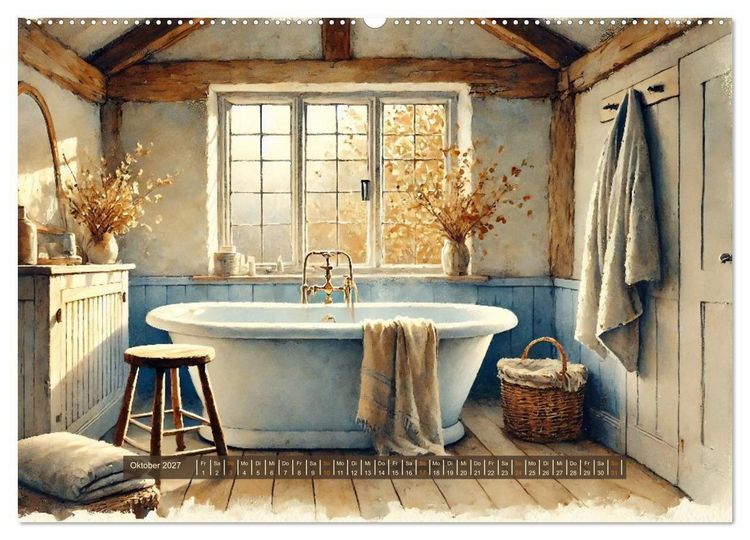 Produktbild: Im kleinen Cottage (hochwertiger Premium Wandkalender 2027 DIN A2 quer), Kunstdruck in Hochglanz