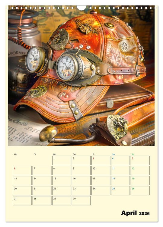 Produktbild: Steampunk Accesoires - Planer (Wandkalender 2026 DIN A3 hoch), CALVENDO Monatskalender
