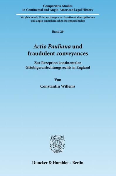 Produktbild: Actio Pauliana und fraudulent conveyances.